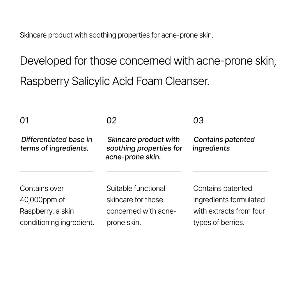 Raspberry Salicylic Acid Foam Cleansing